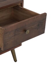 Barker and Stonehouse Brown Modi Reclaimed Wood 2 Drawer Bedside - Image 5 of 5