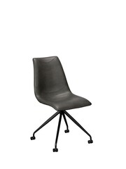 Barker and Stonehouse Grey Cass Faux Leather Swivel Office Chair - Image 3 of 4
