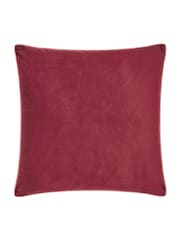 Furn Burgundy/Slipper Meridian Velvet 45 x 45cm Cushion Cover - Image 1 of 4
