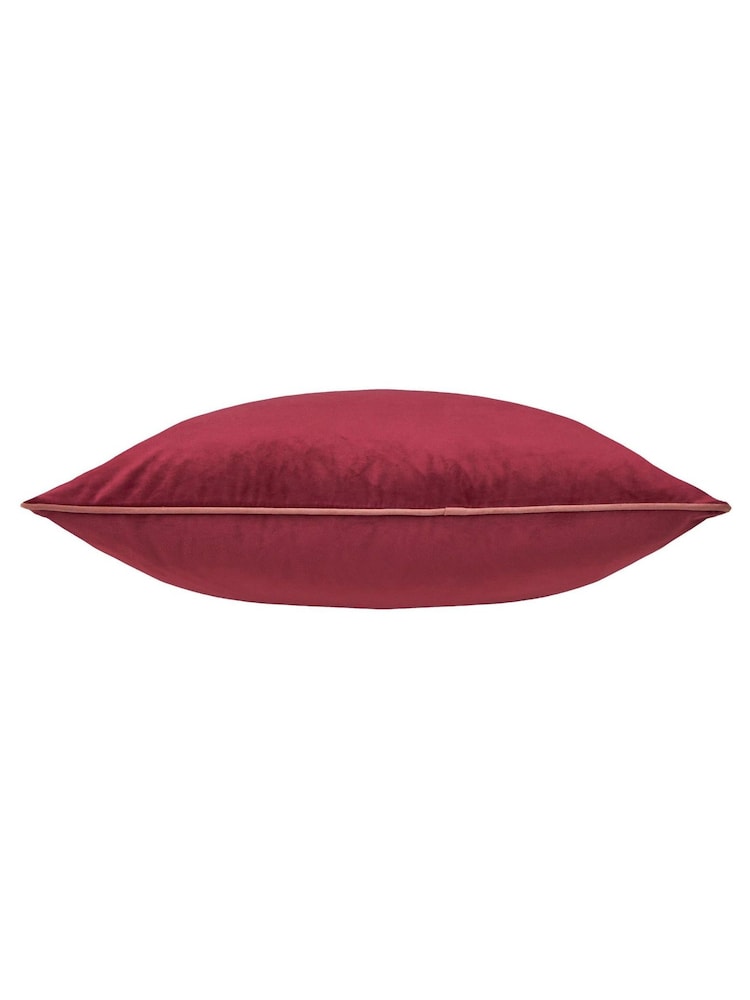 Furn Burgundy/Slipper Meridian Velvet 45 x 45cm Cushion Cover - Image 2 of 4 Furn Burgundy/Slipper Meridian Velvet 45 x 45cm Cushion Cover - Image 2 of 4