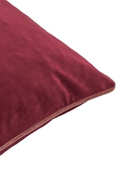 Furn Burgundy/Slipper Meridian Velvet 45 x 45cm Cushion Cover - Image 4 of 4