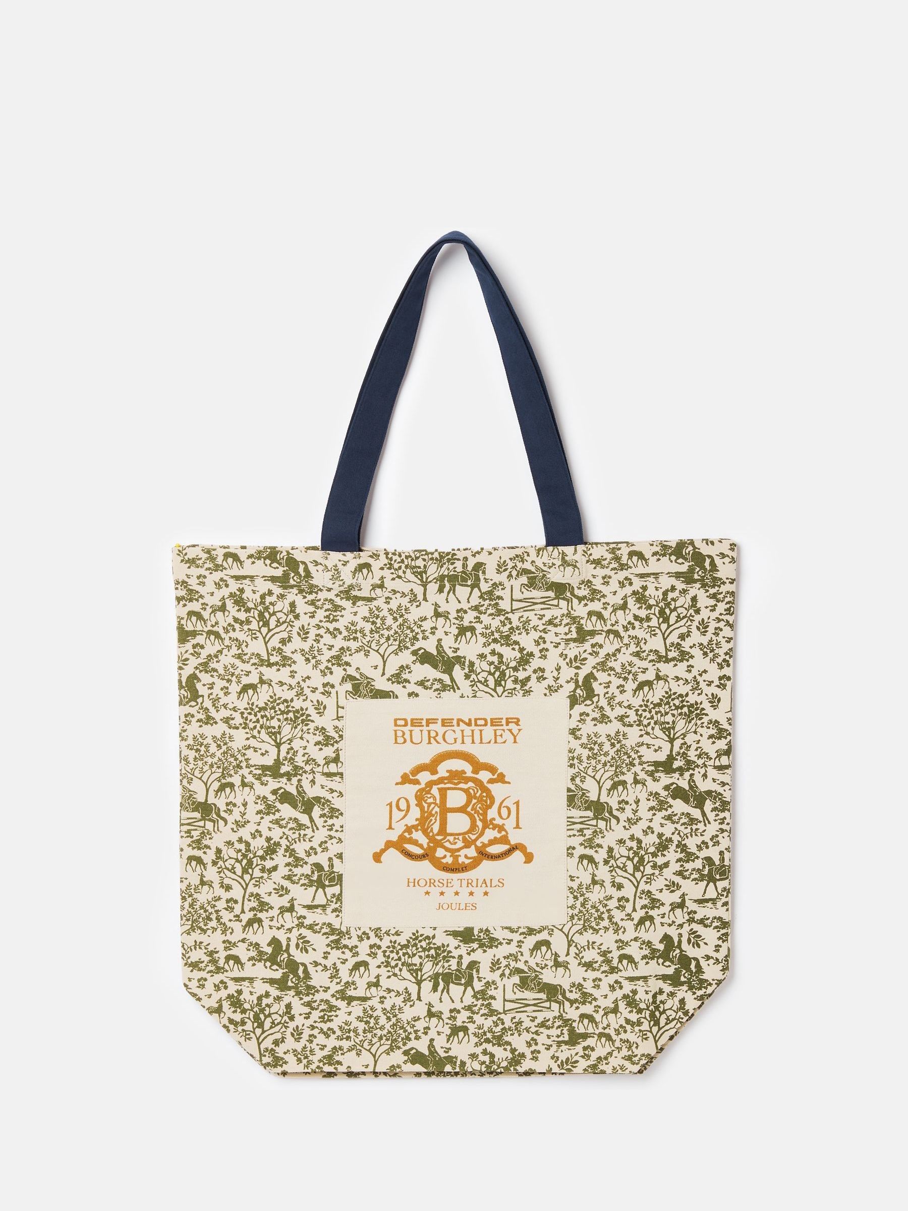Buy Joules Official Burghley Camel Printed Canvas Tote Bag from Next Luxembourg