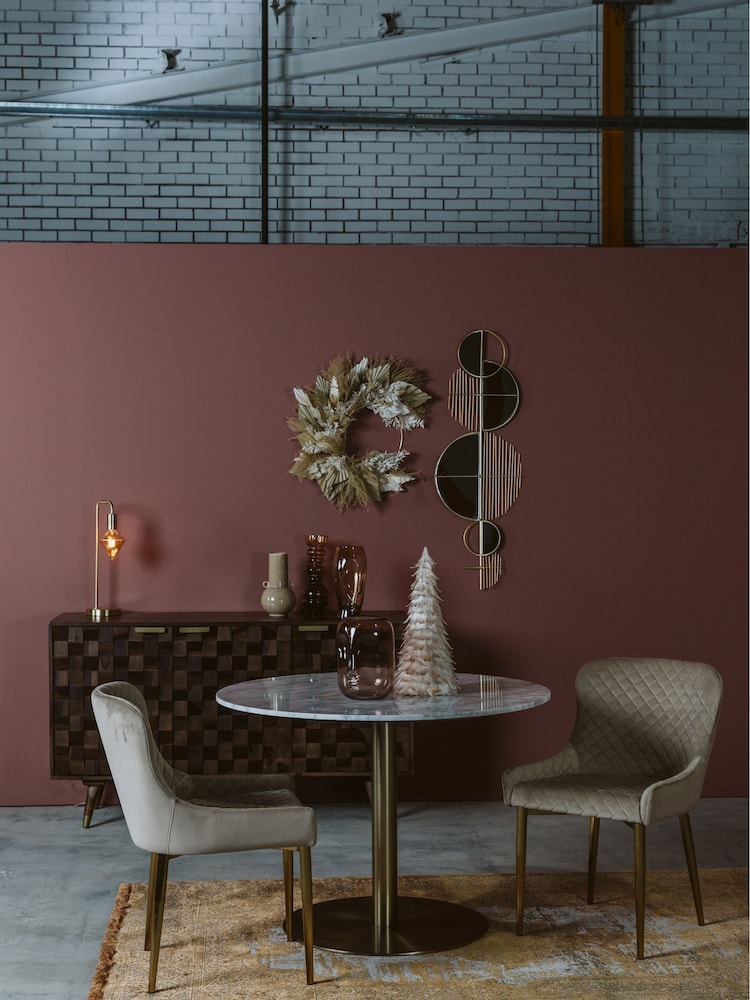 Barker and Stonehouse White Apollo Marble Round Dining Table - Image 1 of 6