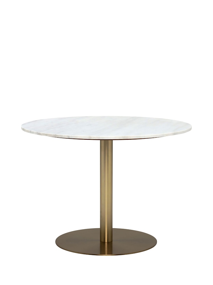 Barker and Stonehouse White Apollo Marble Round Dining Table - Image 2 of 6