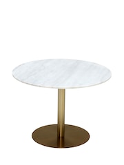 Barker and Stonehouse White Apollo Marble Round Dining Table - Image 3 of 6