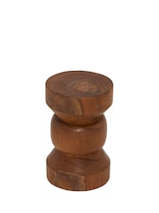 Barker and Stonehouse Brown Elswyth Solid Teak Knight Stool - Image 3 of 4