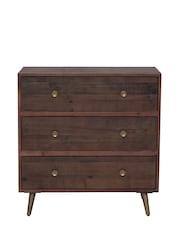 Barker and Stonehouse Brown Modi 3 Drawer Chest of Drawers - Image 2 of 6