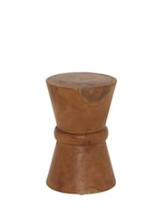 Barker and Stonehouse Brown Elswyth Solid Teak Pawn Stool - Image 2 of 4