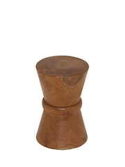 Barker and Stonehouse Brown Elswyth Solid Teak Pawn Stool - Image 3 of 4
