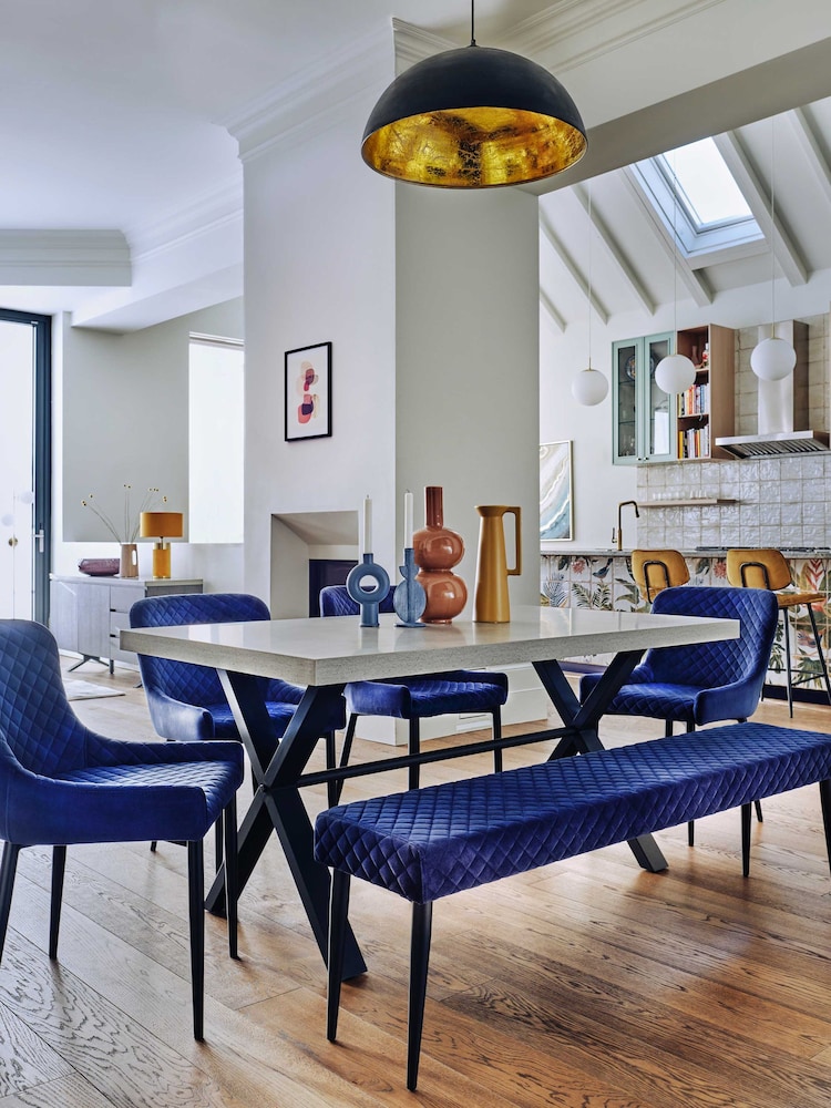 Barker and Stonehouse Grey Kalmer Concrete Look 160cm 6 Seater Dining Table - Image 1 of 6