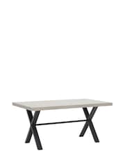 Barker and Stonehouse Grey Kalmer Concrete Look 160cm 6 Seater Dining Table - Image 2 of 6