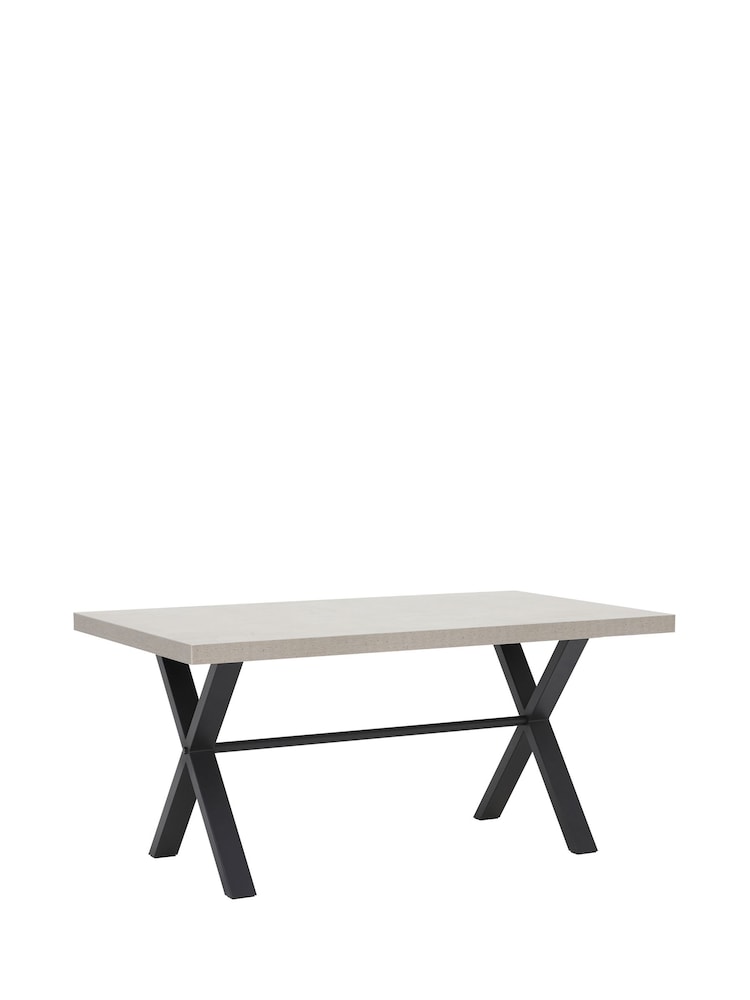 Barker and Stonehouse Grey Kalmer Concrete Look 160cm 6 Seater Dining Table - Image 2 of 6