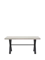 Barker and Stonehouse Grey Kalmer Concrete Look 160cm 6 Seater Dining Table - Image 4 of 6
