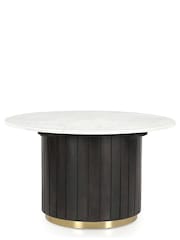 Barker and Stonehouse Dark Brown Calliope Marble 75cm Coffee Table - Image 2 of 4