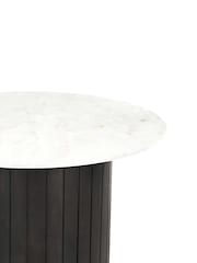 Barker and Stonehouse Dark Brown Calliope Marble 75cm Coffee Table - Image 3 of 4