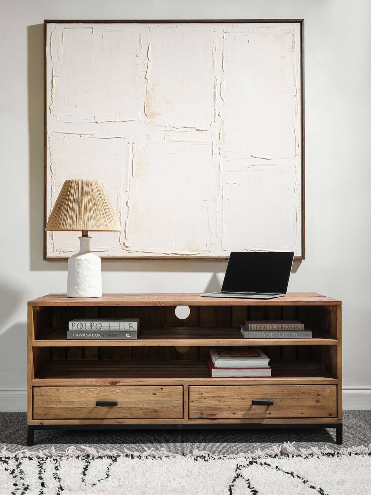 Barker and Stonehouse Brown Yukon Reclaimed Wood TV Unit - Image 1 of 5