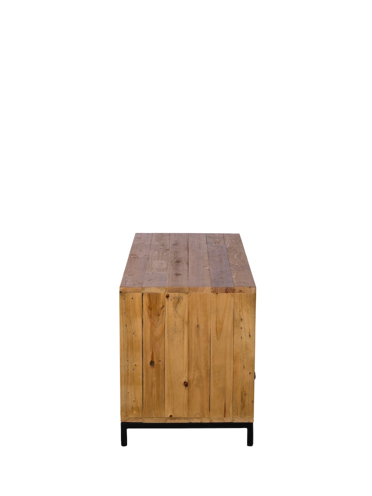 Barker and Stonehouse Brown Yukon Reclaimed Wood TV Unit - Image 5 of 5