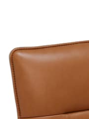 Barker and Stonehouse Cognac Brown Bron Faux Leather Dining Chair - Image 4 of 5