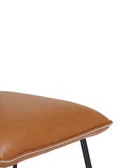 Barker and Stonehouse Cognac Brown Bron Faux Leather Dining Chair - Image 5 of 5