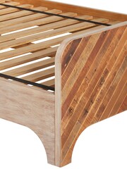 Barker and Stonehouse Brown Della Rustic Wood Herringbone King Bed - Image 6 of 6