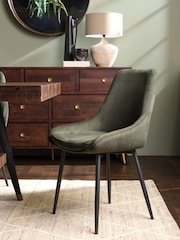 Barker and Stonehouse Green Emmett Corduroy Fabric Dining Chair - Image 1 of 6