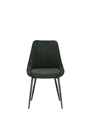 Barker and Stonehouse Green Emmett Corduroy Fabric Dining Chair - Image 2 of 6
