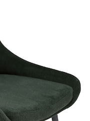 Barker and Stonehouse Green Emmett Corduroy Fabric Dining Chair - Image 6 of 6