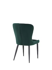 Barker and Stonehouse Green Burnaby Velvet Buttoned Dining Chair - Image 6 of 6