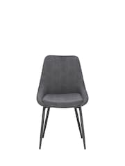 Barker and Stonehouse Grey Emmett Corduroy Fabric Dining Chair - Image 2 of 6
