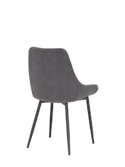 Barker and Stonehouse Grey Emmett Corduroy Fabric Dining Chair - Image 4 of 6