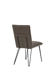 Barker and Stonehouse Anthracite Grey Bron Faux Leather Dining Chair - Image 5 of 5