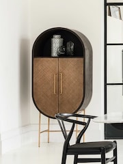 Barker and Stonehouse Brown Betsy Rattan Wine Cabinet - Image 1 of 5