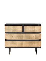Barker and Stonehouse Sandblasted Black Nyx Rattan Chest Of Drawers - Image 2 of 6