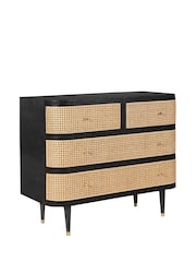 Barker and Stonehouse Sandblasted Black Nyx Rattan Chest Of Drawers - Image 3 of 6