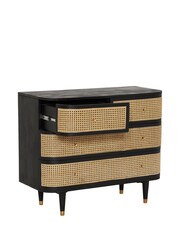 Barker and Stonehouse Sandblasted Black Nyx Rattan Chest Of Drawers - Image 4 of 6