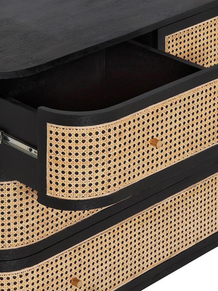 Barker and Stonehouse Sandblasted Black Nyx Rattan Chest Of Drawers - Image 6 of 6