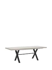 Barker and Stonehouse Grey Kalmer Concrete Look 6-8 Seater Extending Dining Table - Image 4 of 6