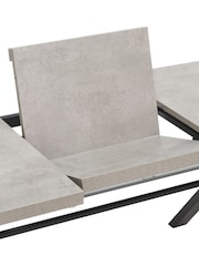 Barker and Stonehouse Grey Kalmer Concrete Look 6-8 Seater Extending Dining Table - Image 5 of 6
