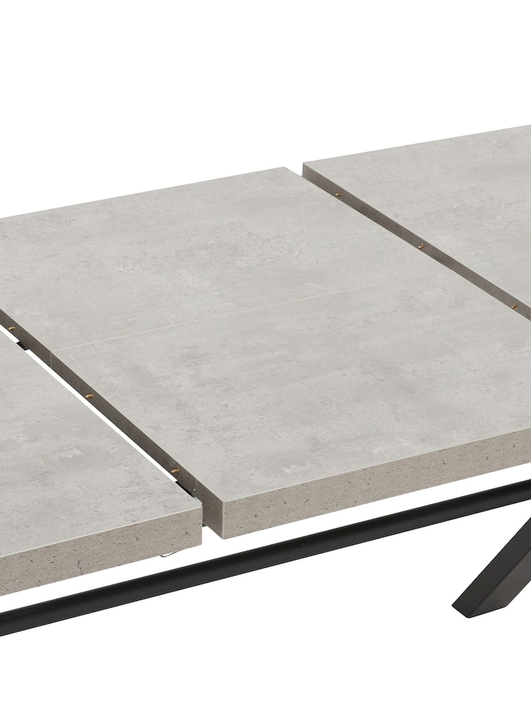 Barker and Stonehouse Grey Kalmer Concrete Look 6-8 Seater Extending Dining Table - Image 6 of 6
