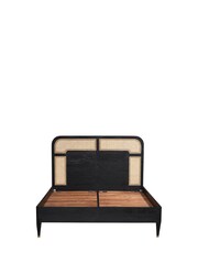 Barker and Stonehouse Sandblasted Black Nyx Rattan Kingsize Bed - Image 3 of 6