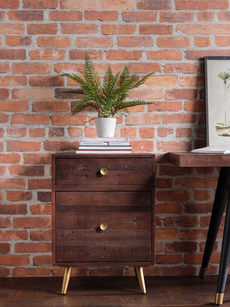 Barker and Stonehouse Brown Modi Reclaimed Wood Filing Cabinet - Image 1 of 6