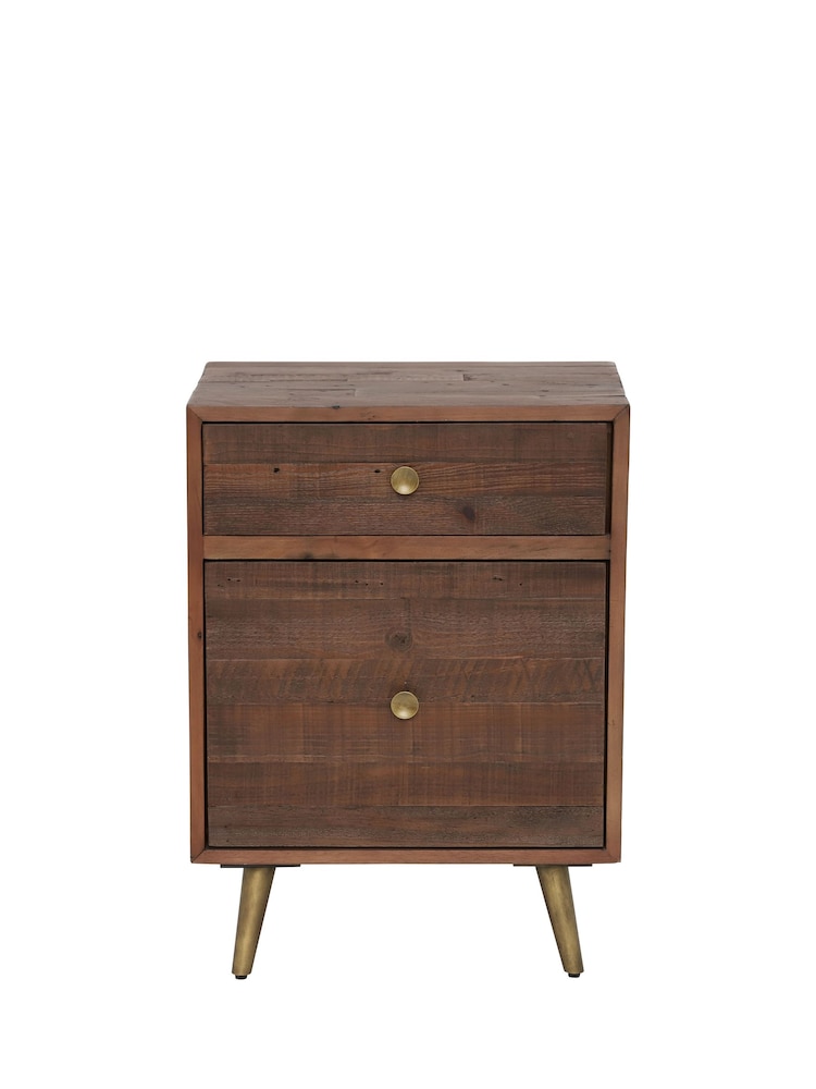 Barker and Stonehouse Brown Modi Reclaimed Wood Filing Cabinet - Image 2 of 6
