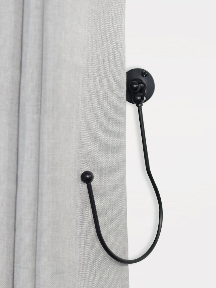 Laura Ashley Black Set of Two Swing Curtain Holdbacks - Image 2 of 3 Laura Ashley Black Set of Two Swing Curtain Holdbacks - Image 2 of 3