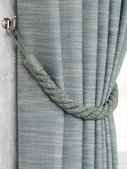 Laura Ashley Sage Green Set of Two Felton Rope Tie Backs - Image 1 of 3