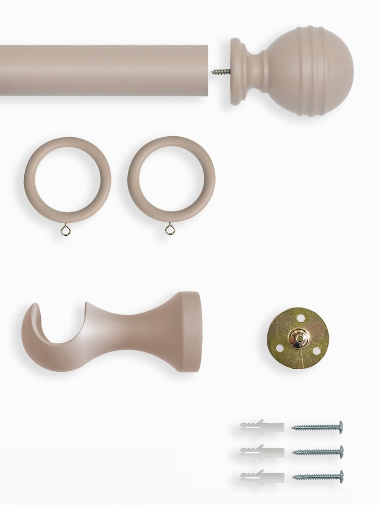 Laura Ashley Truffle Haywood Curtain Pole - Image 4 of 4 Laura Ashley Truffle Haywood Curtain Pole - Image 4 of 4