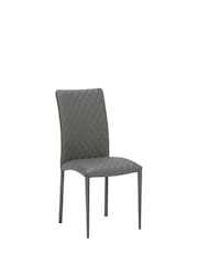 Barker and Stonehouse Grey Roma Leather High Back Dining Chair - Image 3 of 5