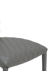 Barker and Stonehouse Grey Roma Leather High Back Dining Chair - Image 4 of 5