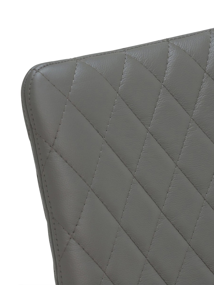 Barker and Stonehouse Grey Roma Leather High Back Dining Chair - Image 5 of 5