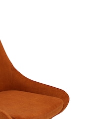 Barker and Stonehouse Orange Emmett Corduroy Fabric Dining Chair - Image 6 of 6