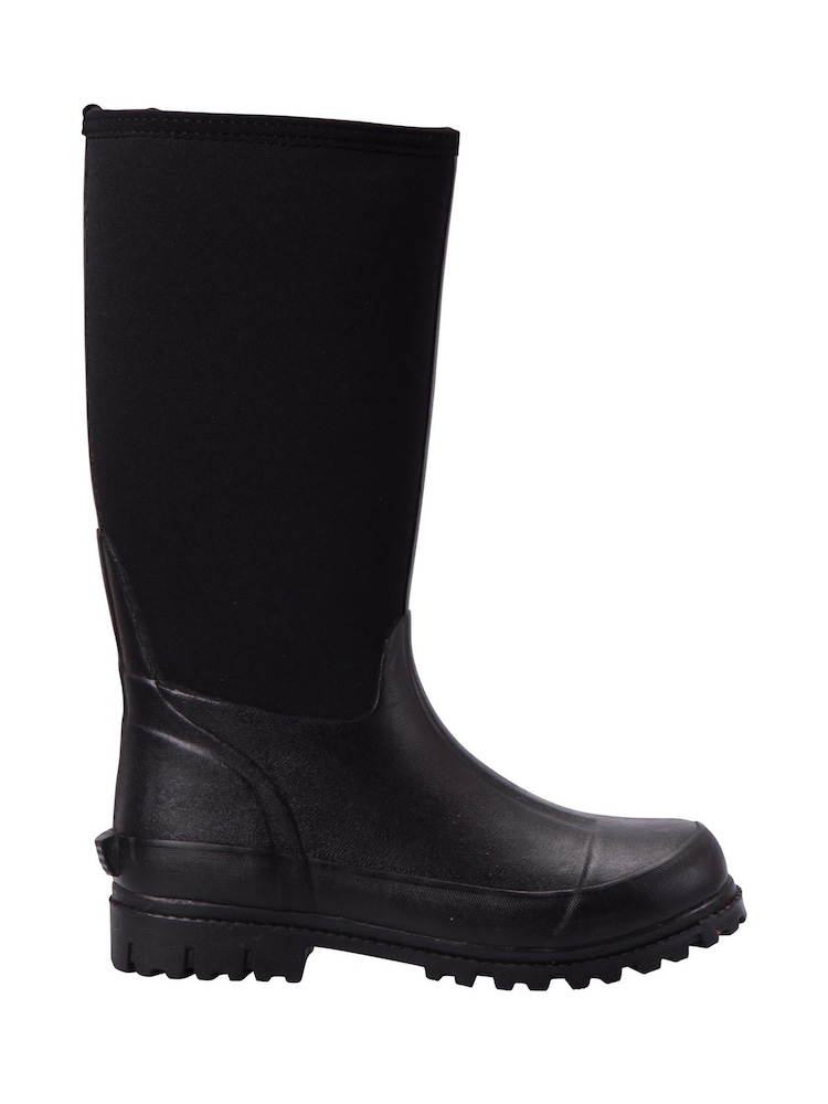 Mountain Warehouse Black Mucker Womens Water Resistant Neoprene Long Boots - Image 1 of 6